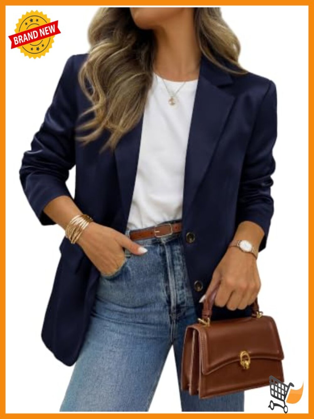 Satin Long Sleeve Blazer Button Front Business Casual Lightweight